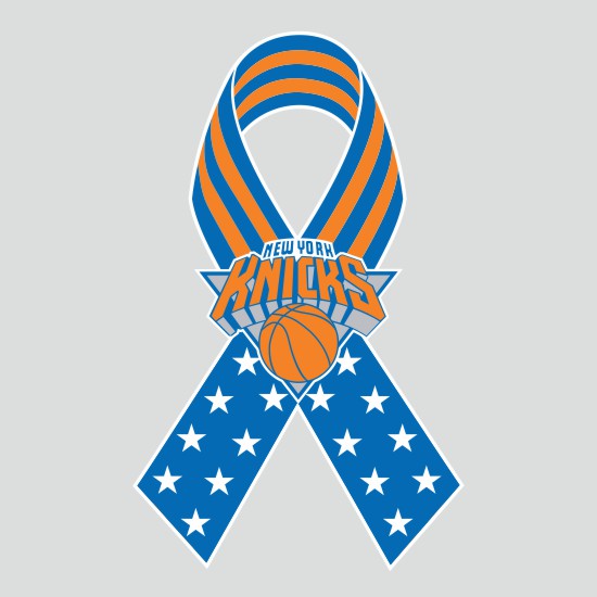 New York Knicks Ribbon American Flag logo iron on paper